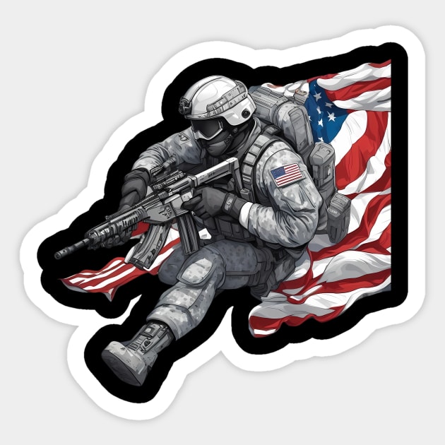 Commando Sticker by animegirlnft